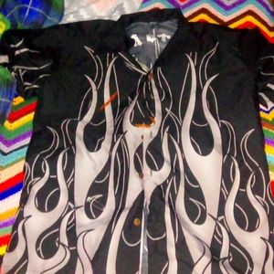 Flames button up shirt